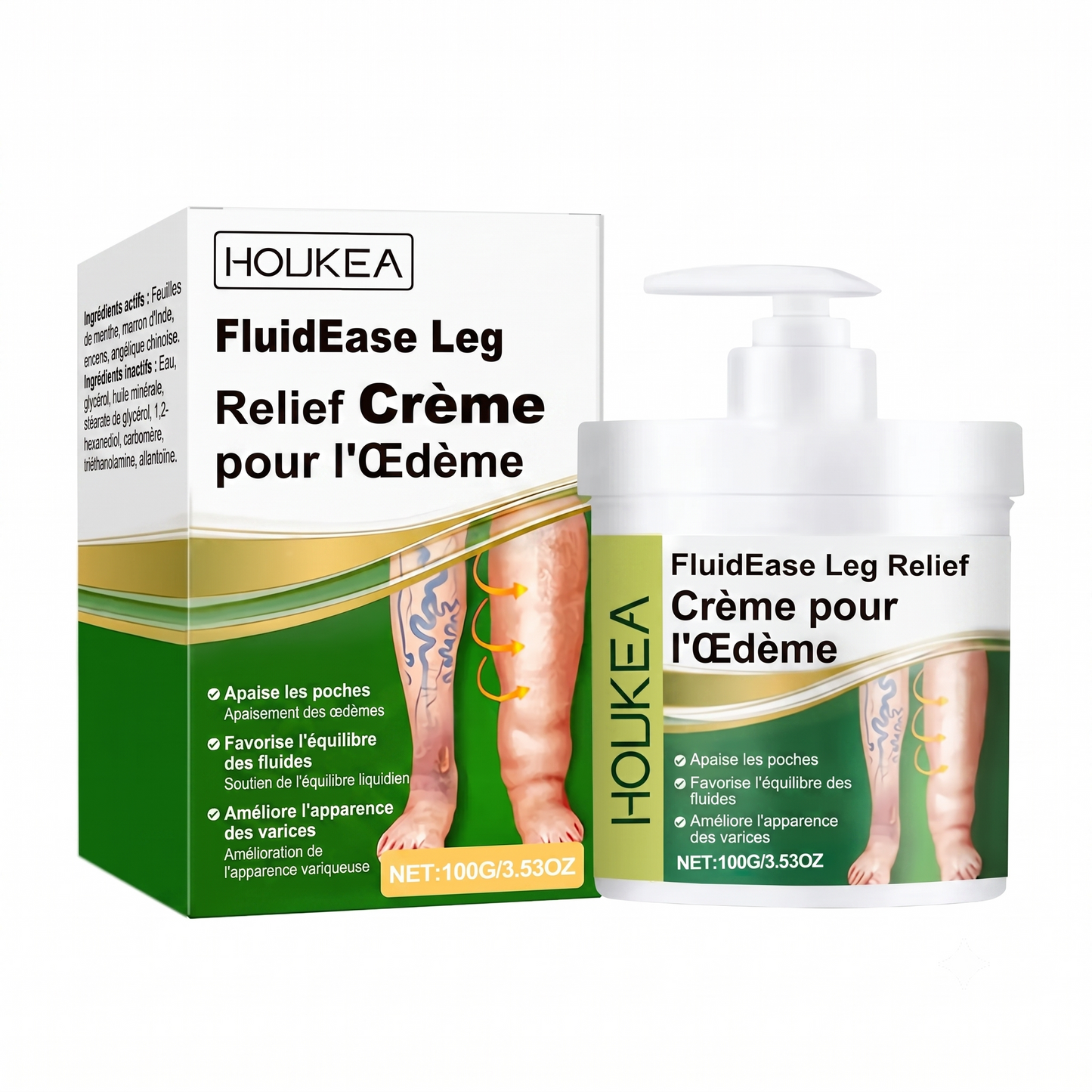 Crème Fluidease pour le soulagement des jambes et de l'œdème
